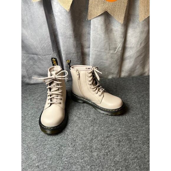 Dr. Martens 1460 Pascal Virginia Butter Yellow Kids Boots Size 13 - Picture 5 of 10